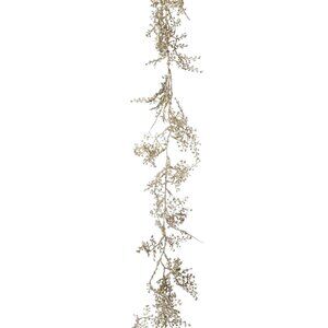 Set of 6 - Designer 72" Diamond Glittered Maidenhair Garland Platinum